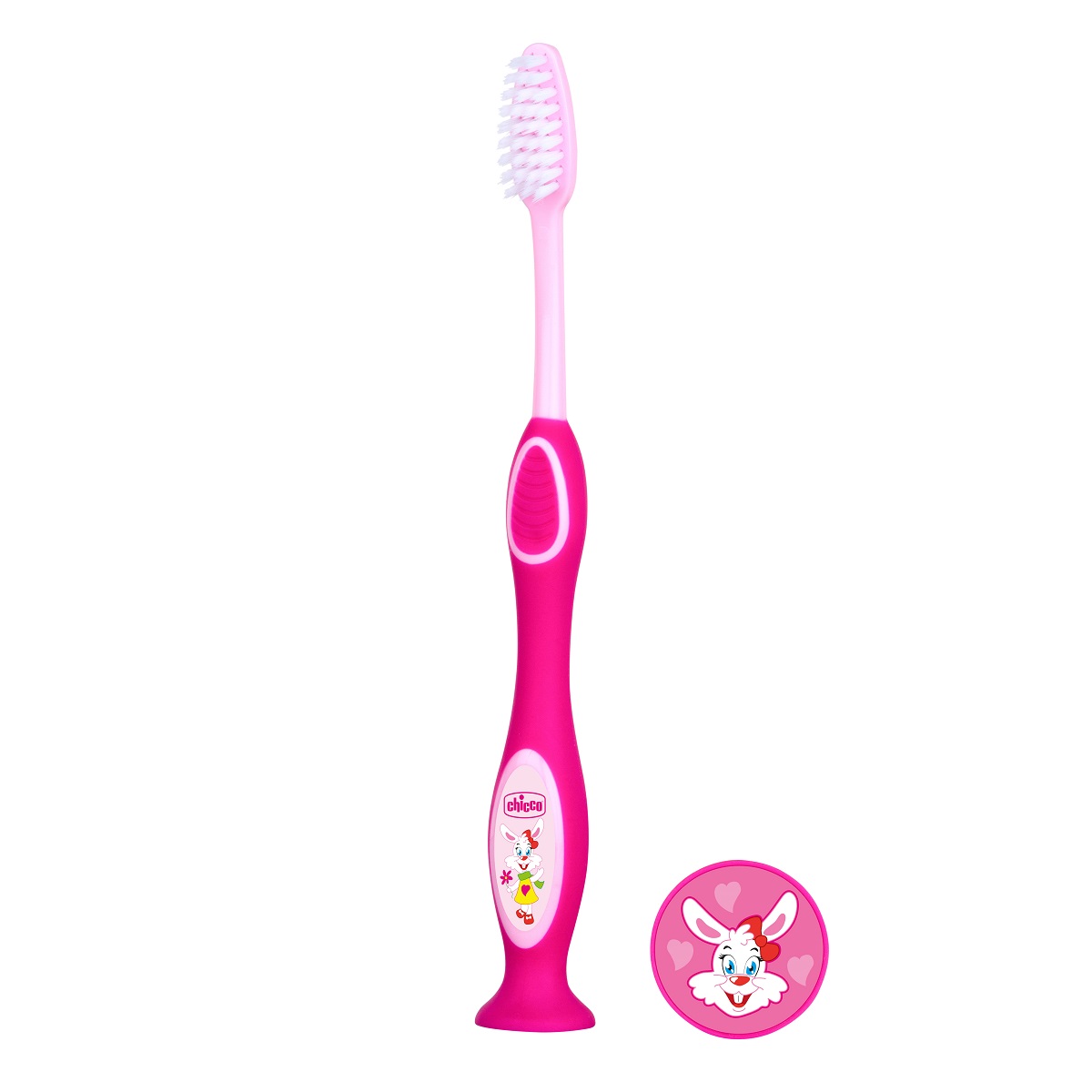 Зубная щетка с присоской Chicco 36 мес.+ розовая, арт., 320617016 f30f6300753d47169f8103030ecae20c