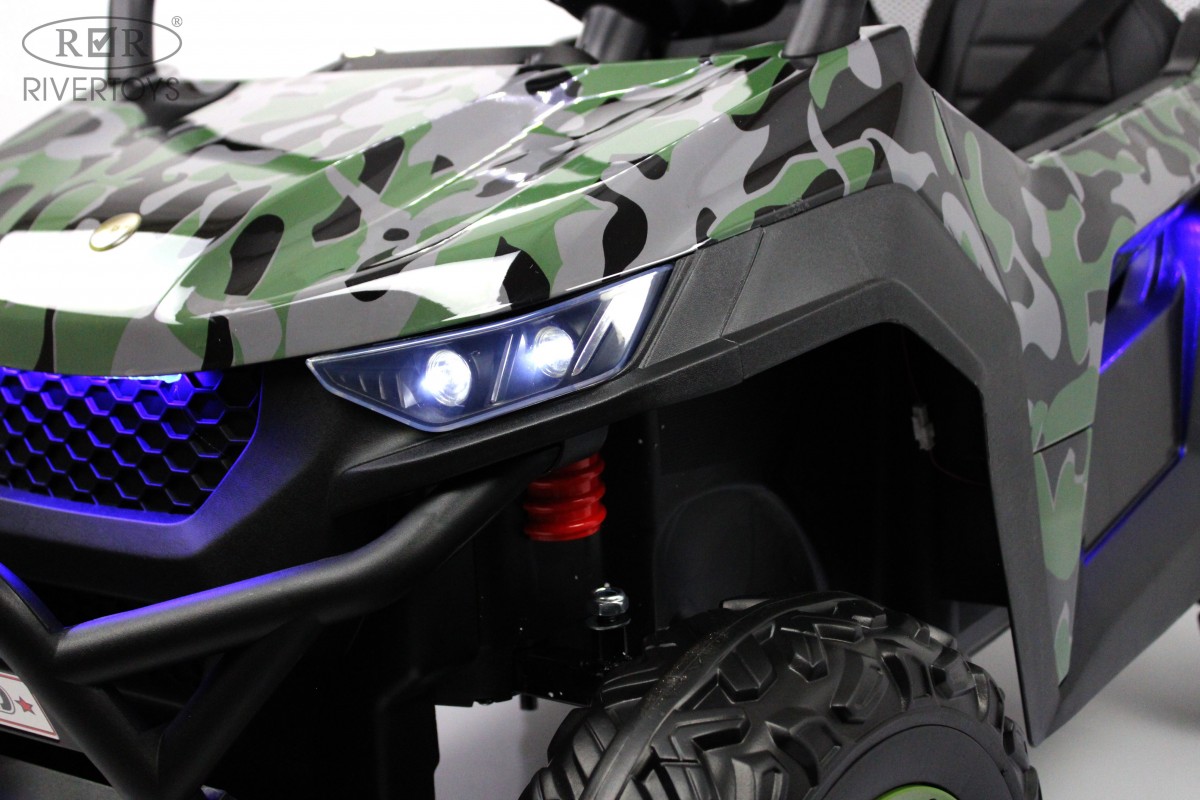Детский электромобиль RiverToys T777TT 4WD зеленый камуфляж 7921o6bitg75k85wod6x00stvjoxr7ws