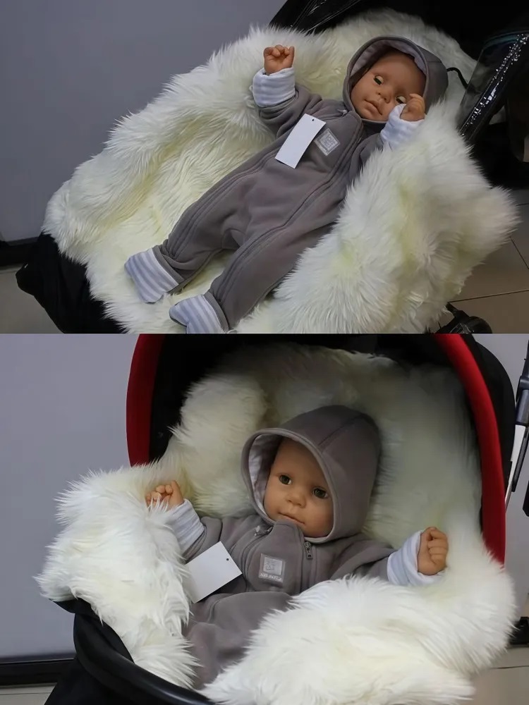 Конверт для новорожденных из овчины с длинным ворсом BOZZ33