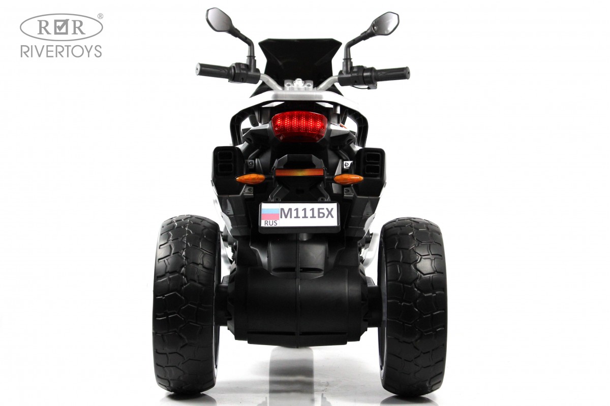 Детский электромотоцикл RiverToys М111БХ белый l4c6au5r5jauq02x8ehgyjazmkuz0iz9