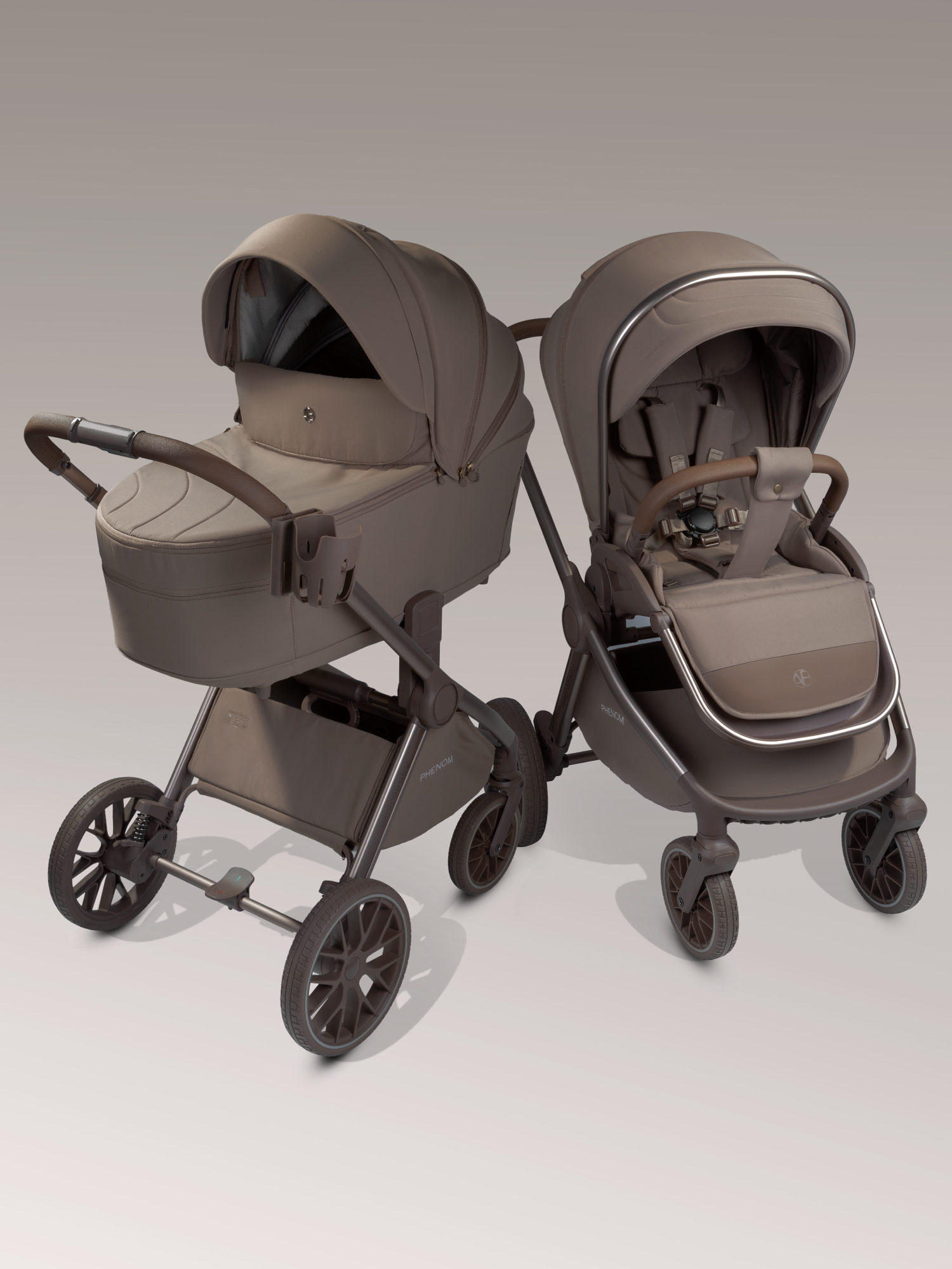 Коляска  2 в 1 с термолюлькой Amarobaby Phenom (Бежевый)