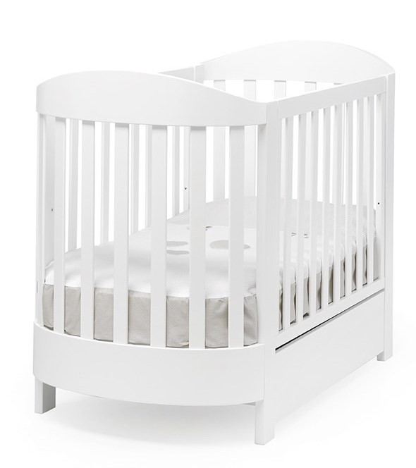 Детская кроватка Erbesi Ariel с матрасом (белый)