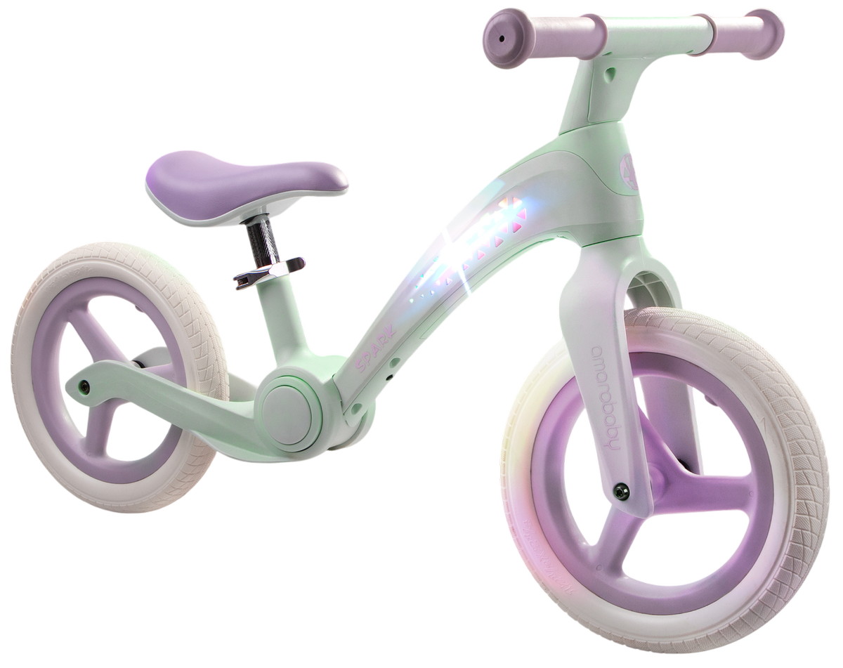 Беговел двухколёсный Amarobaby Spark (мятный/светло-фиолетовый)
