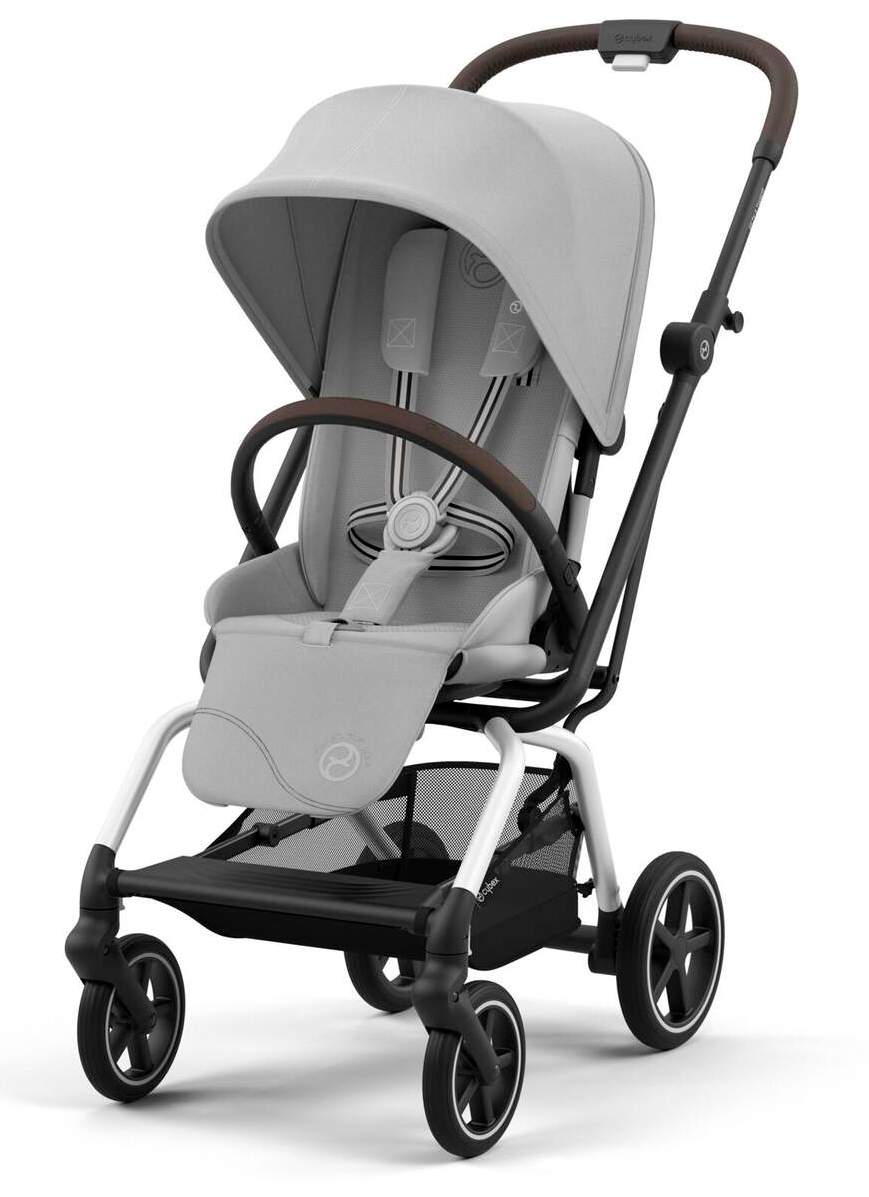 Прогулочная коляска Cybex Eezy S Twist Plus 2 SLV 2024 (Fog Grey с дождевиком и бампером)