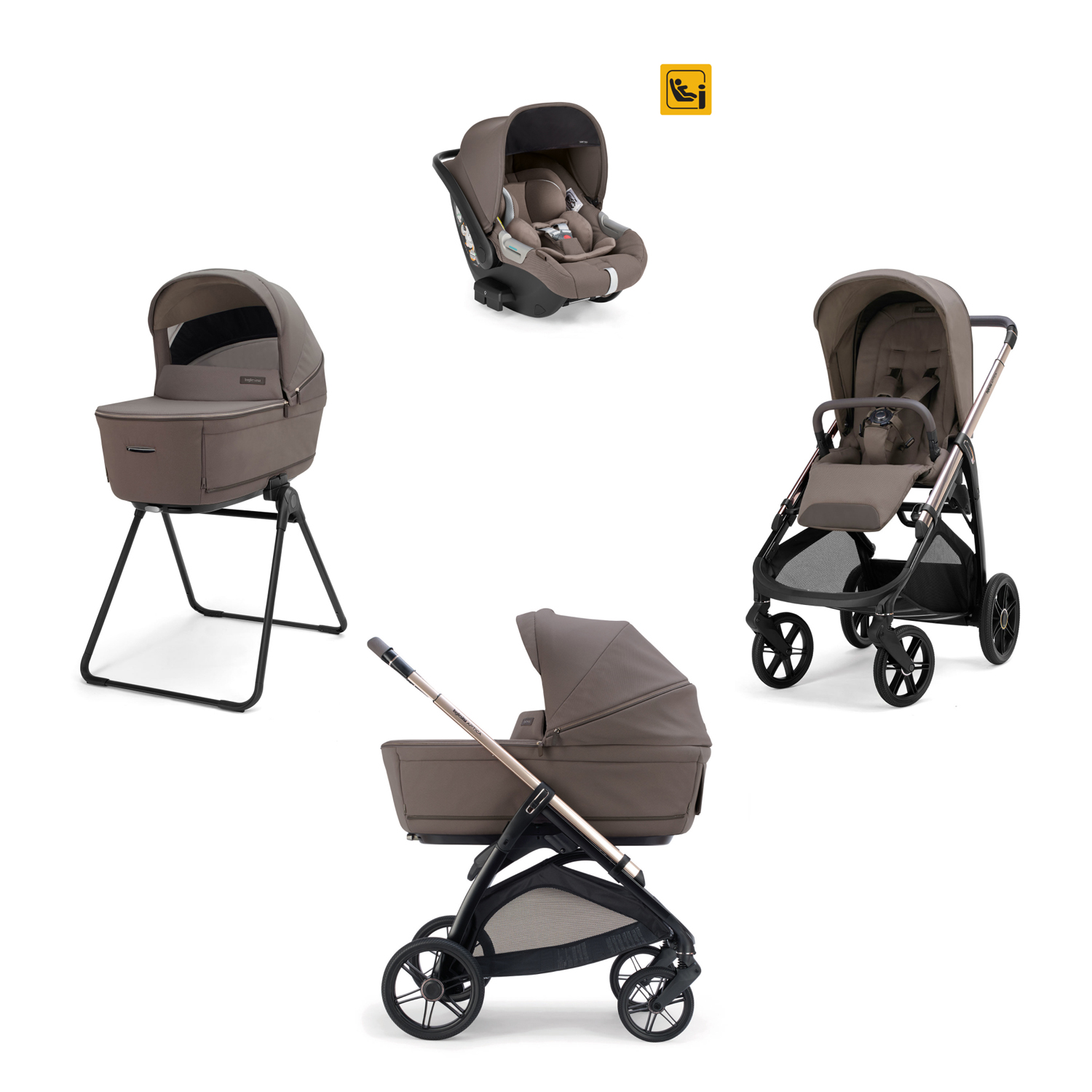 Коляска 3 в 1 Inglesina Aptica (Darwin I-Size) (Essence Mokka 2026)