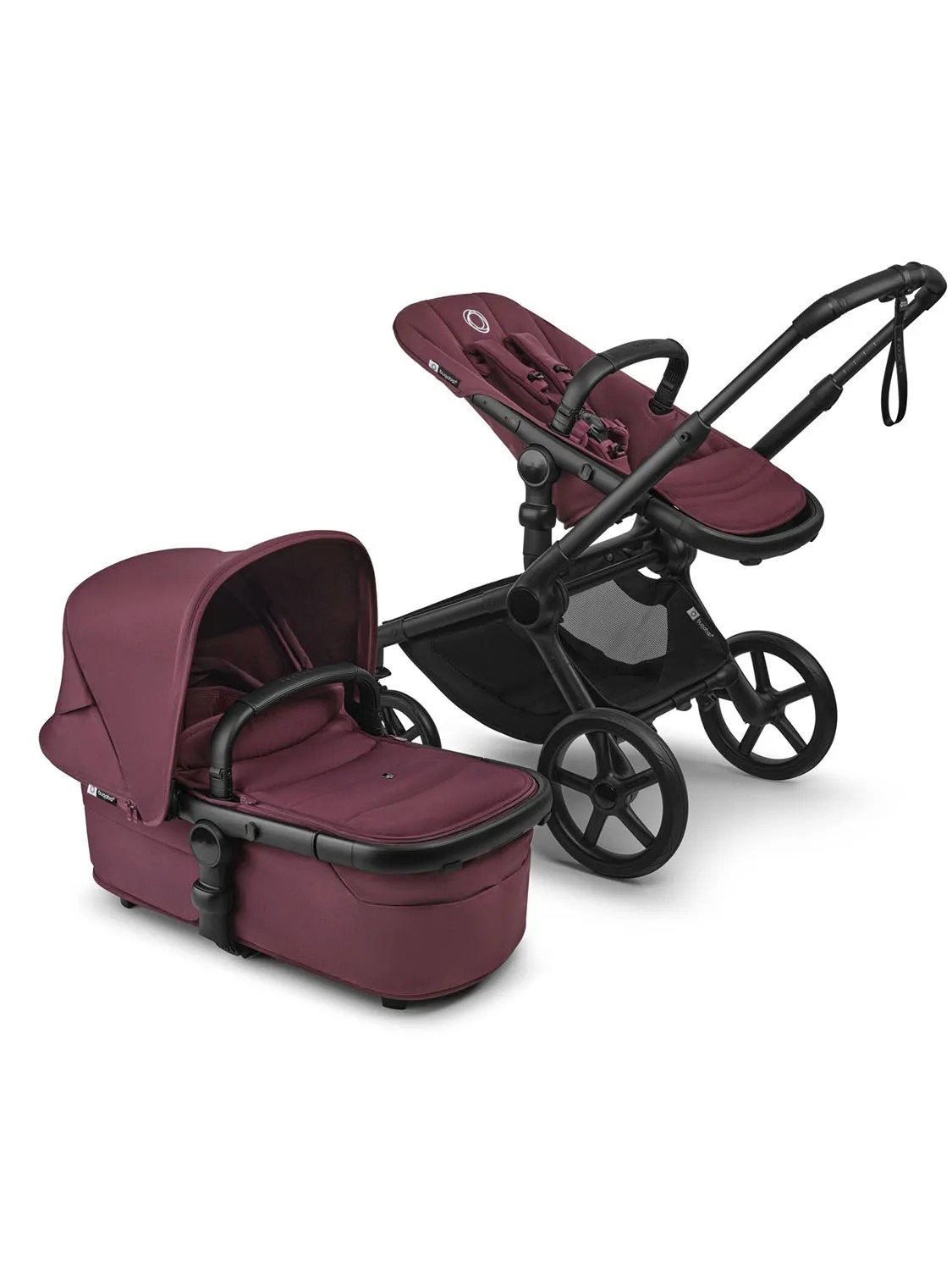 Коляска 2 в 1 Bugaboo Fox 5 Renew complete (Black/Dark Cherry/Dark Cherry)