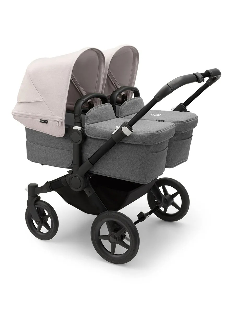 Коляска для двойни 2 в 1 Bugaboo Twin Donkey 5 (Black/Grey Melange/Misty White)