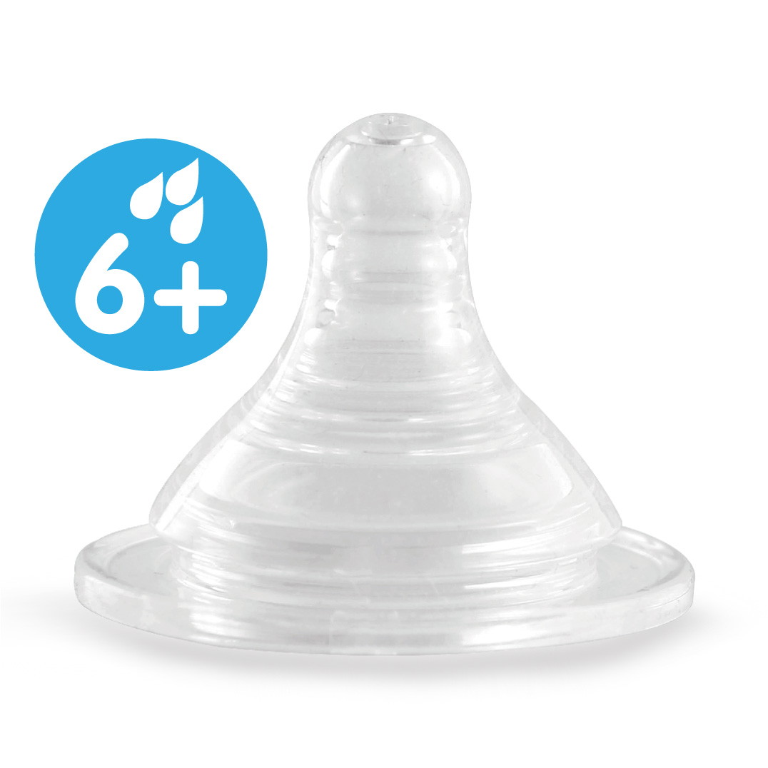 Соска для бутылочек с широким горлышком Ramili Baby BT100L быстрый поток (6+) (стандарт)