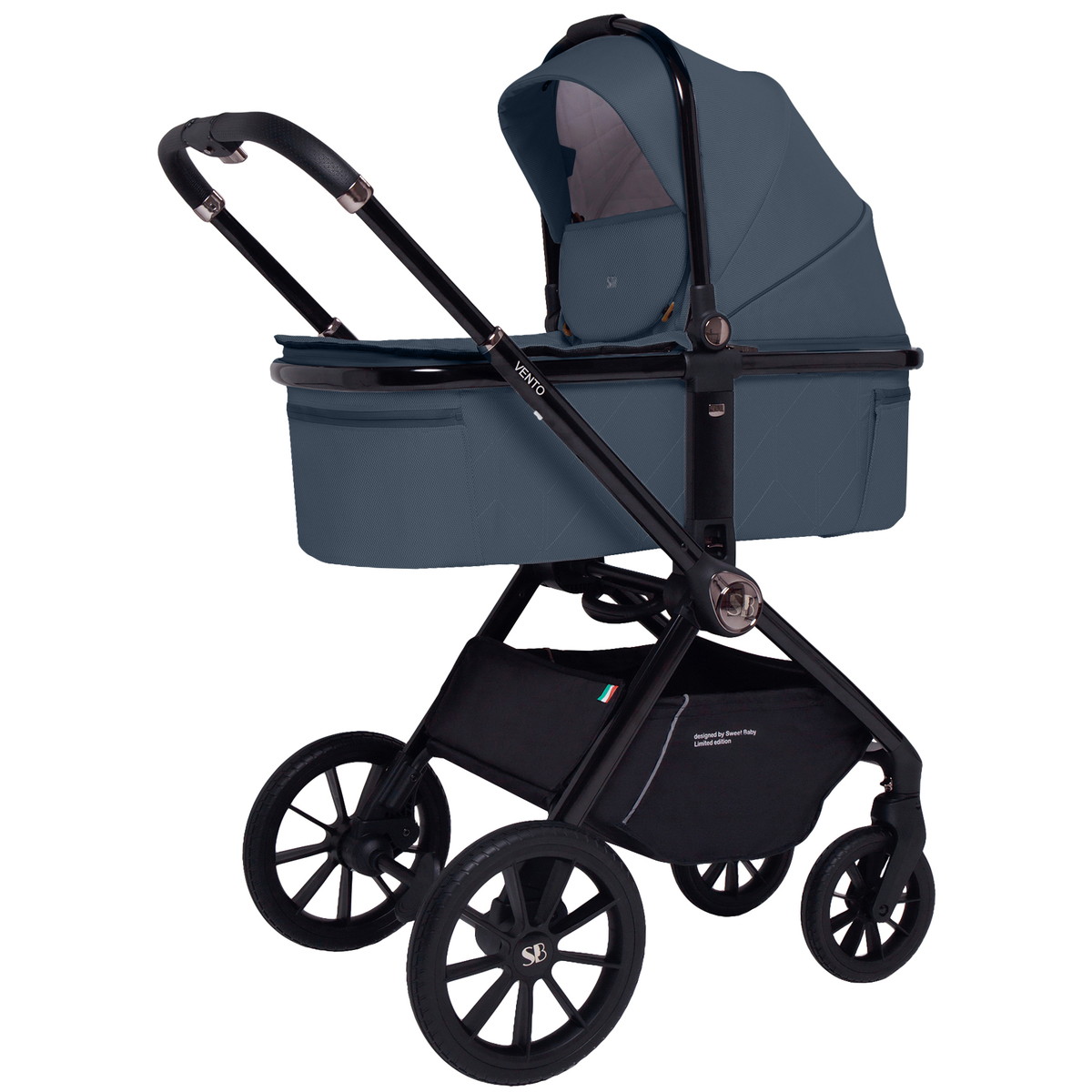 Детская коляска Sweet Baby Vento Black 3 в 1 Blue qxnbgx1e2z1dpu4by6lrhbgkennp12si