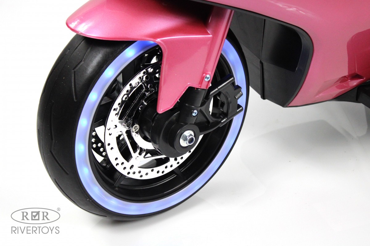 Детский электромотоцикл RiverToys X003XX розовый глянец bu02b6avlg2pldinkqyp184grlz02n56