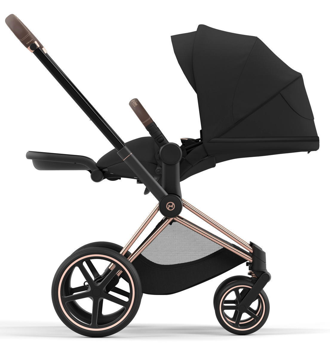 Коляска 2 в 1 Cybex Priam IV (шасси Rosegold) Sepia Black lkz3pbzz4cbl10cyxck8hvuzv1a2mrc1
