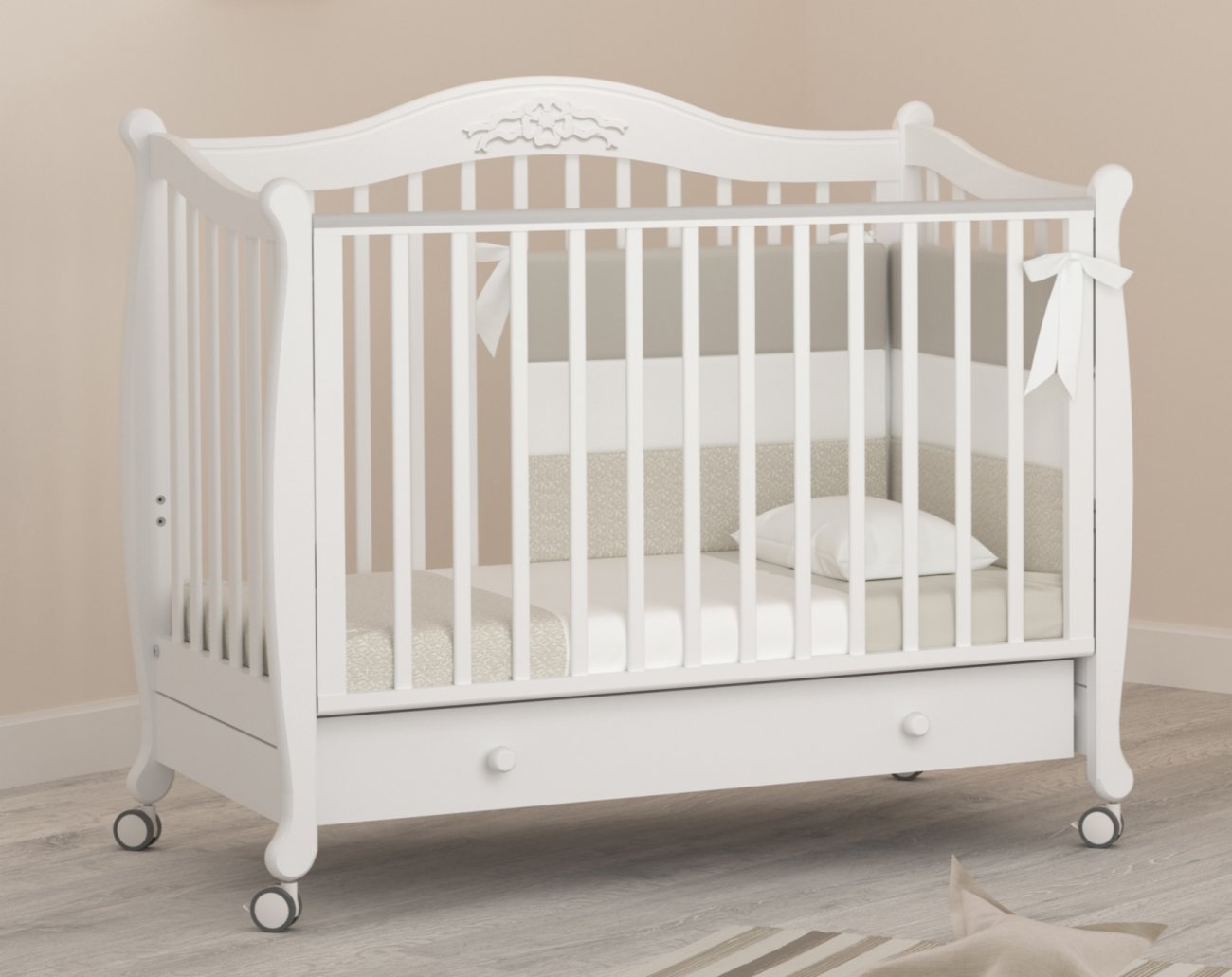 Детская кроватка Gandilyan (Гандылян) Моника Белый 108091800-krovatka-detskaya-gandilyan-gandylyan-monika-belii