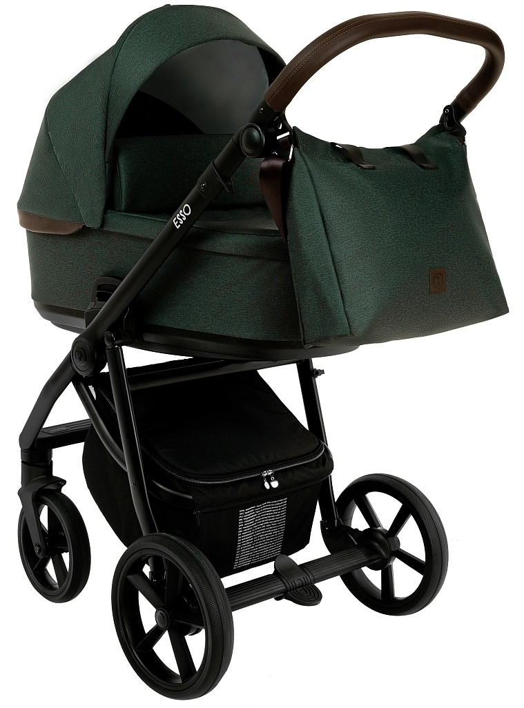 Коляска 2 в 1 Roan Esso (Dark Green/Black/руч.)