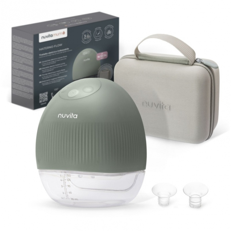 Трехфазный портативный молокоотсос Nuvita 1264W Materno Flow (серый)