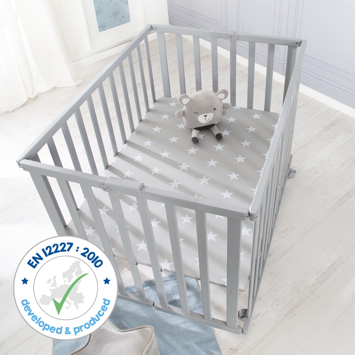 Детский складной манеж ROBA Foldable playpen 74 х 100  Серый ugo9zs8135tuyw73b2c3imlrgudn2kzu