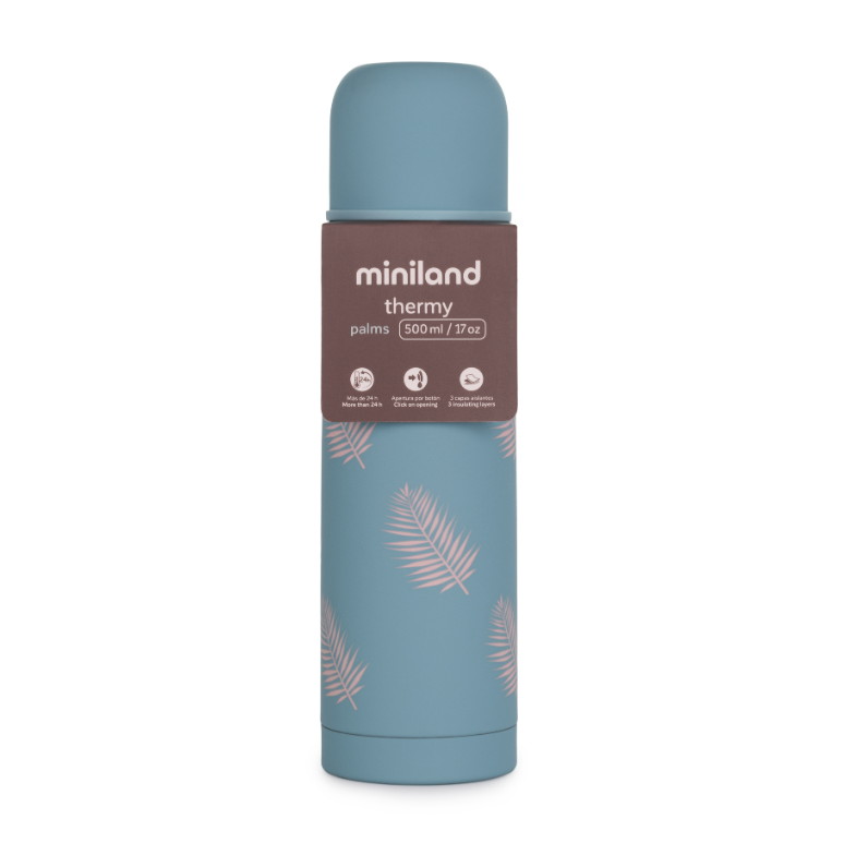 Детский термос для жидкостей Miniland Terra Thermos 500 мл бирюзовый/пальмы tlekebv9uiepby8x9nqj698zseehsrfa