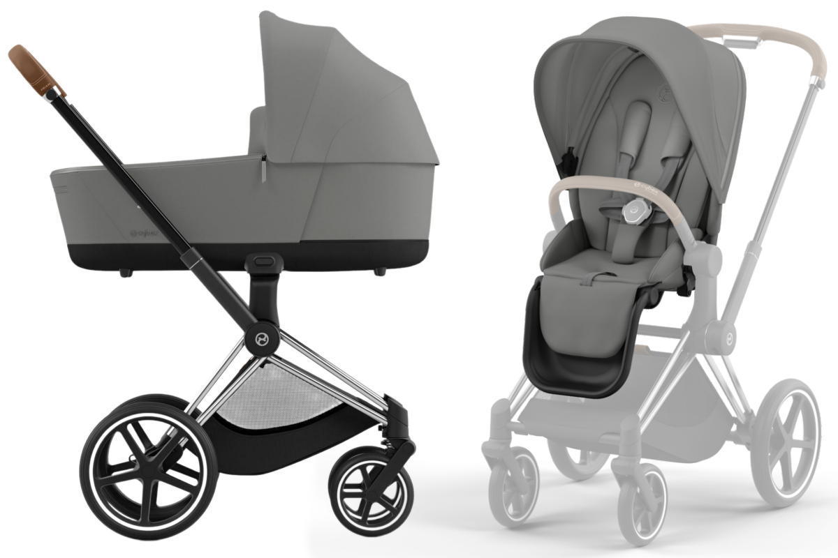 Коляска 2 в 1 Cybex Priam IV (шасси Chrome Brown) Mirage Grey 01ewg6is2ktxpr5fo6jeblijihblijuz