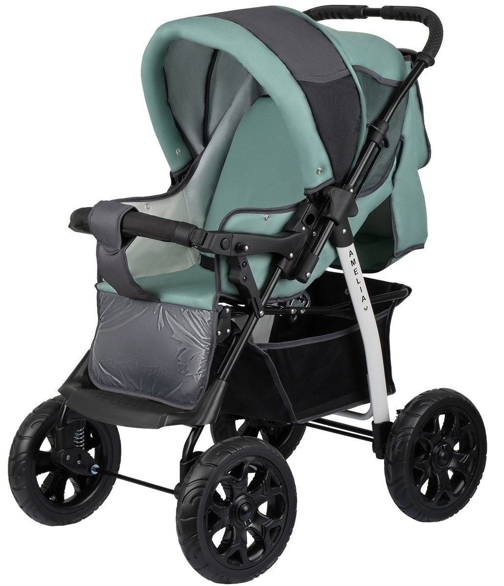 Прогулочная коляска Alis AMELIA I  серый+шалфей 2zr2ud6zwgzly2lb6kqkzdmjk2obo6ke