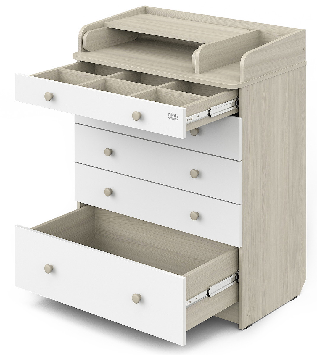 Детский пеленальный комод Атон Leo 805 с органайзером, ЛДСП шимо светлый-белый 2qc98azhpp5j5tp43ph8p9q587bt218t