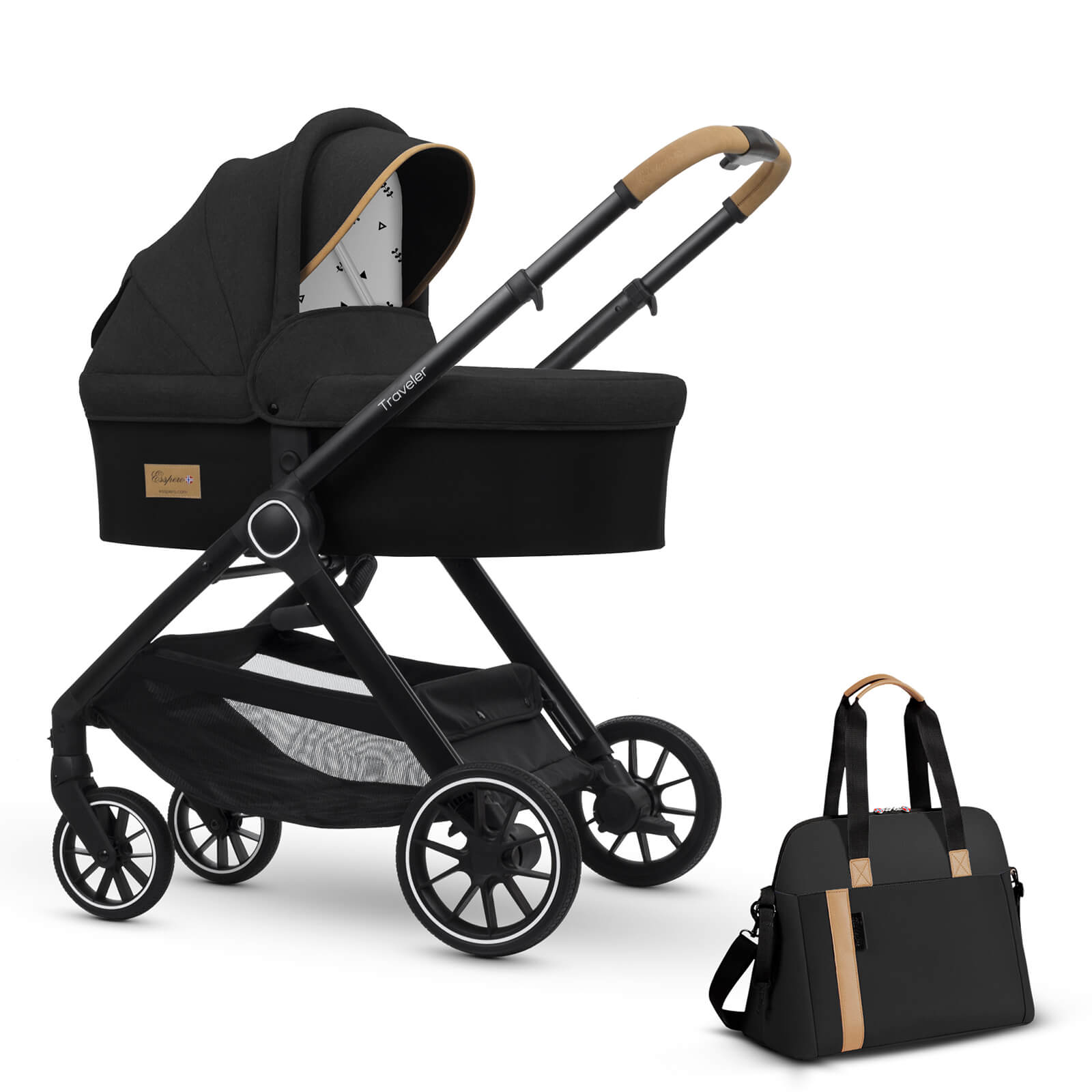Коляска для новорожденных Esspero Traveler + сумка Onyx ed33c7b5227934c591f752eb6dd6ef03