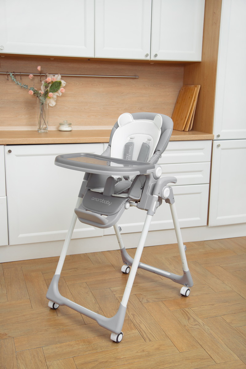 Стульчик для кормления Amarobaby Allure Серый wx8tsblyl8km7u4y2ijo1cwy2ml7x996