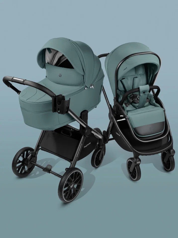 Коляска  2 в 1 с термолюлькой Amarobaby Phenom (Лагуна)