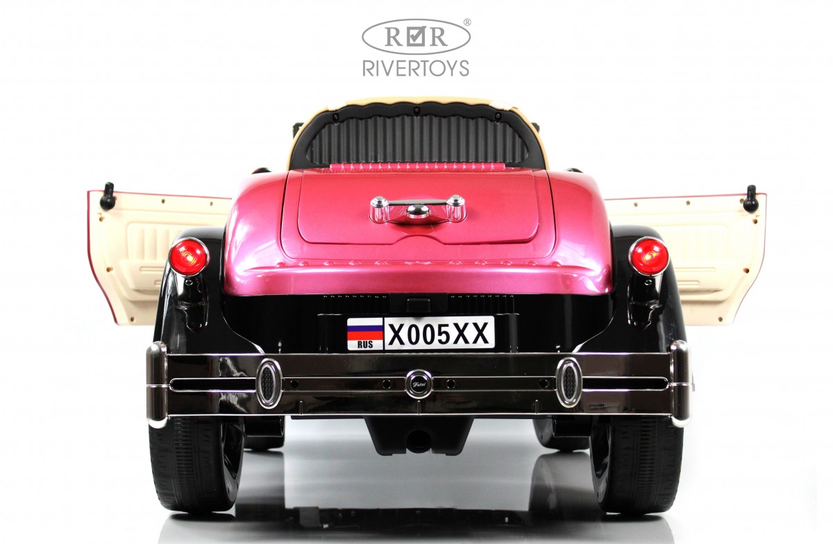 Детский электромобиль RiverToys X005XX черно-розовый qylm05ijomneijeqe9619rjuxp5lcfr3