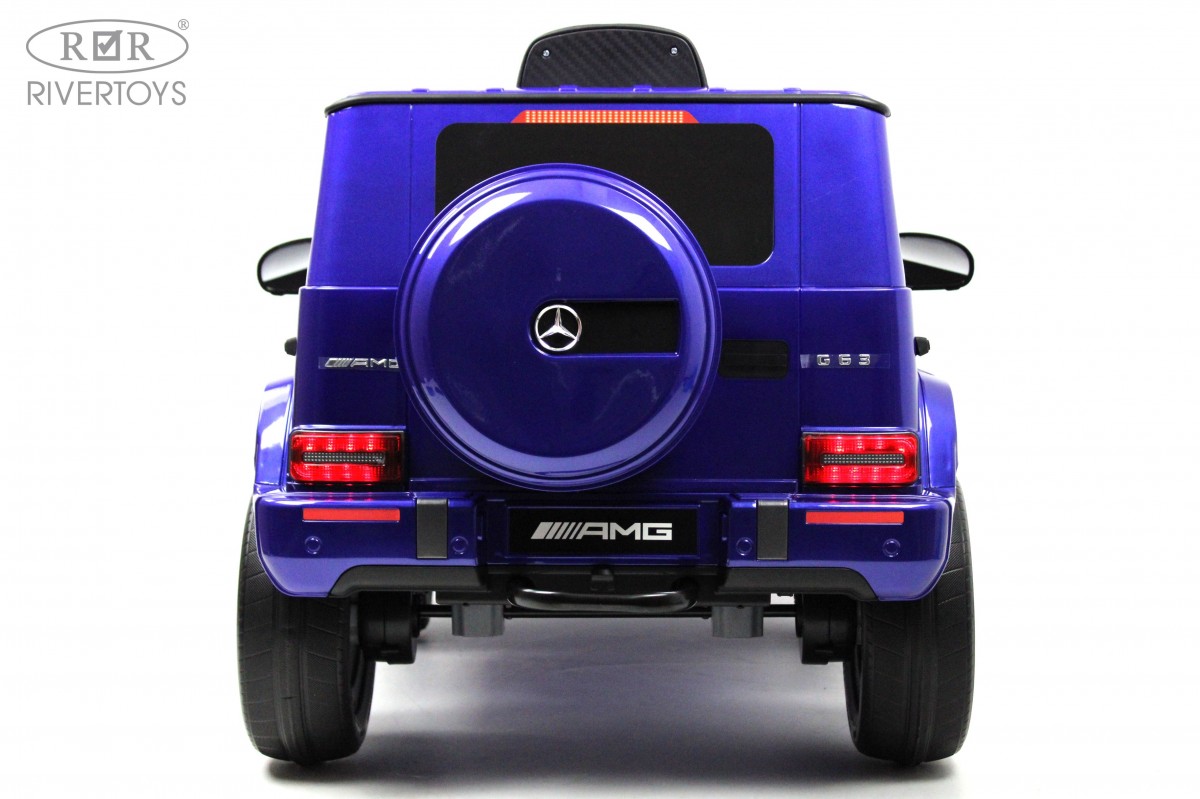 Детский электромобиль RiverToys Mercedes-AMG G63 K999KK синий глянец 8p67u85vy5k2diyruct5ufemjqm6bl2y