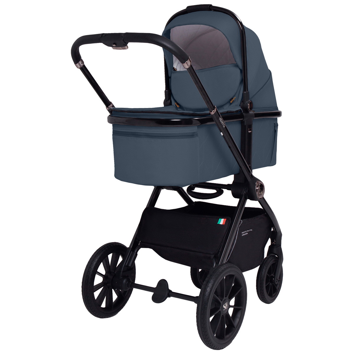 Детская коляска Sweet Baby Vento Black 3 в 1 Blue ufsu4axsz2vo266izfh5wgdp022wumky