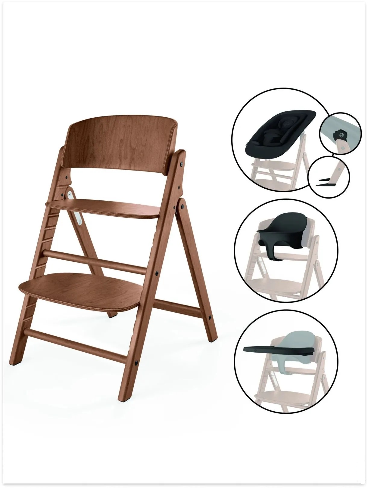 Стульчик для кормления Cybex Click & Fold 4 в 1 Set (All Natural Dark)