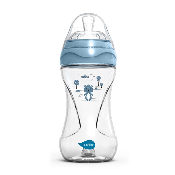 Антиколиковая бутылочка Nuvita 6031 Materno Feel 250мл, пластик голубой 108135044-antikolikovaya-butilochka-nuvita-6031-materno-feel-250ml-plastik-gol