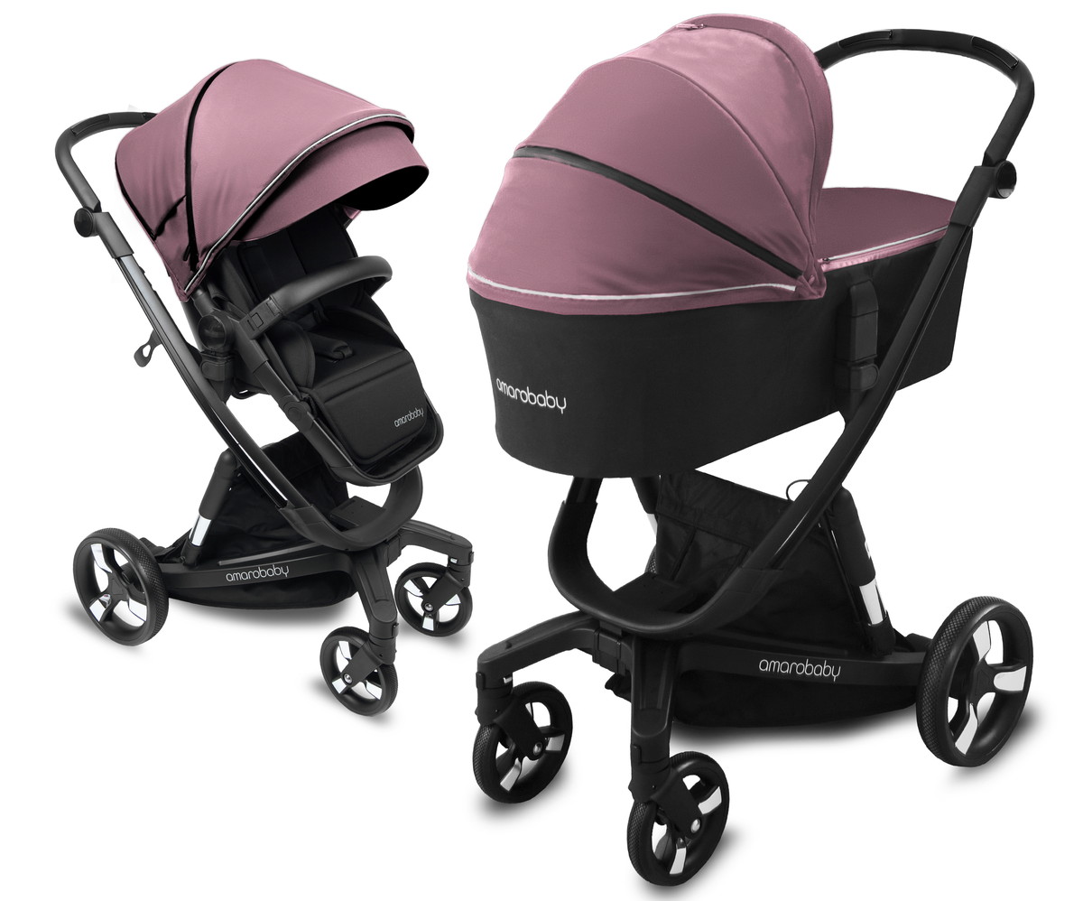 Коляска 2 в 1 Amarobaby Tutum с Auto Brake Розовый 9jvtas5utkvz3ookpor62jiioxdbnjki