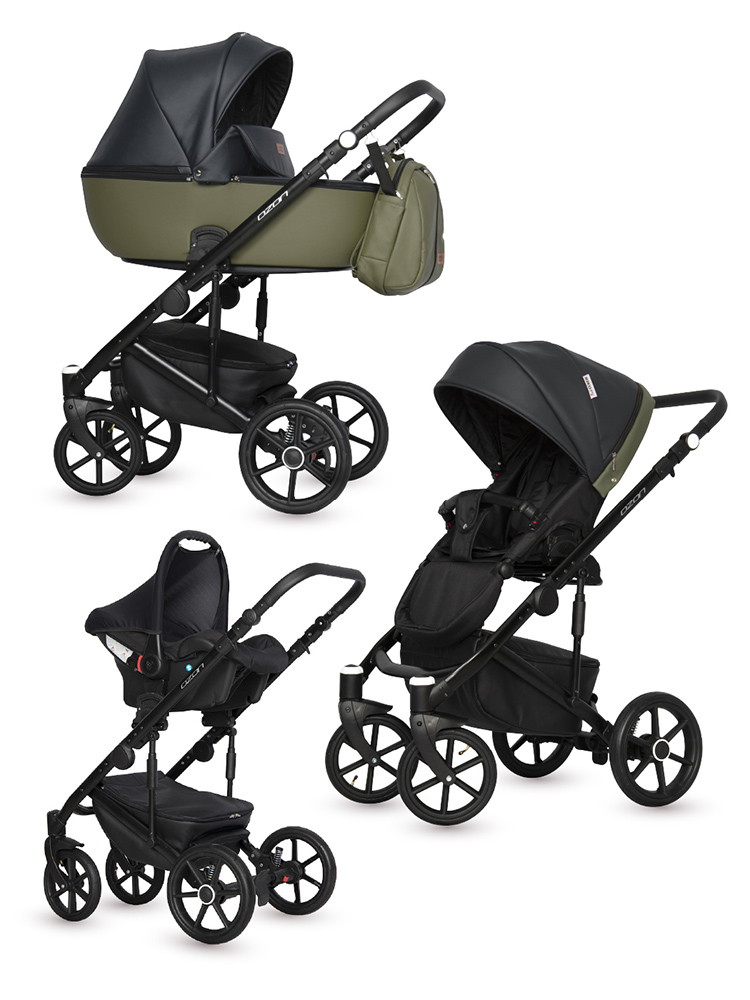 Коляска 3 в 1 RIKO BASIC OZON 02 черно-зеленый 5sd0xfqvtt3tnf995s9upuydz4p0golz