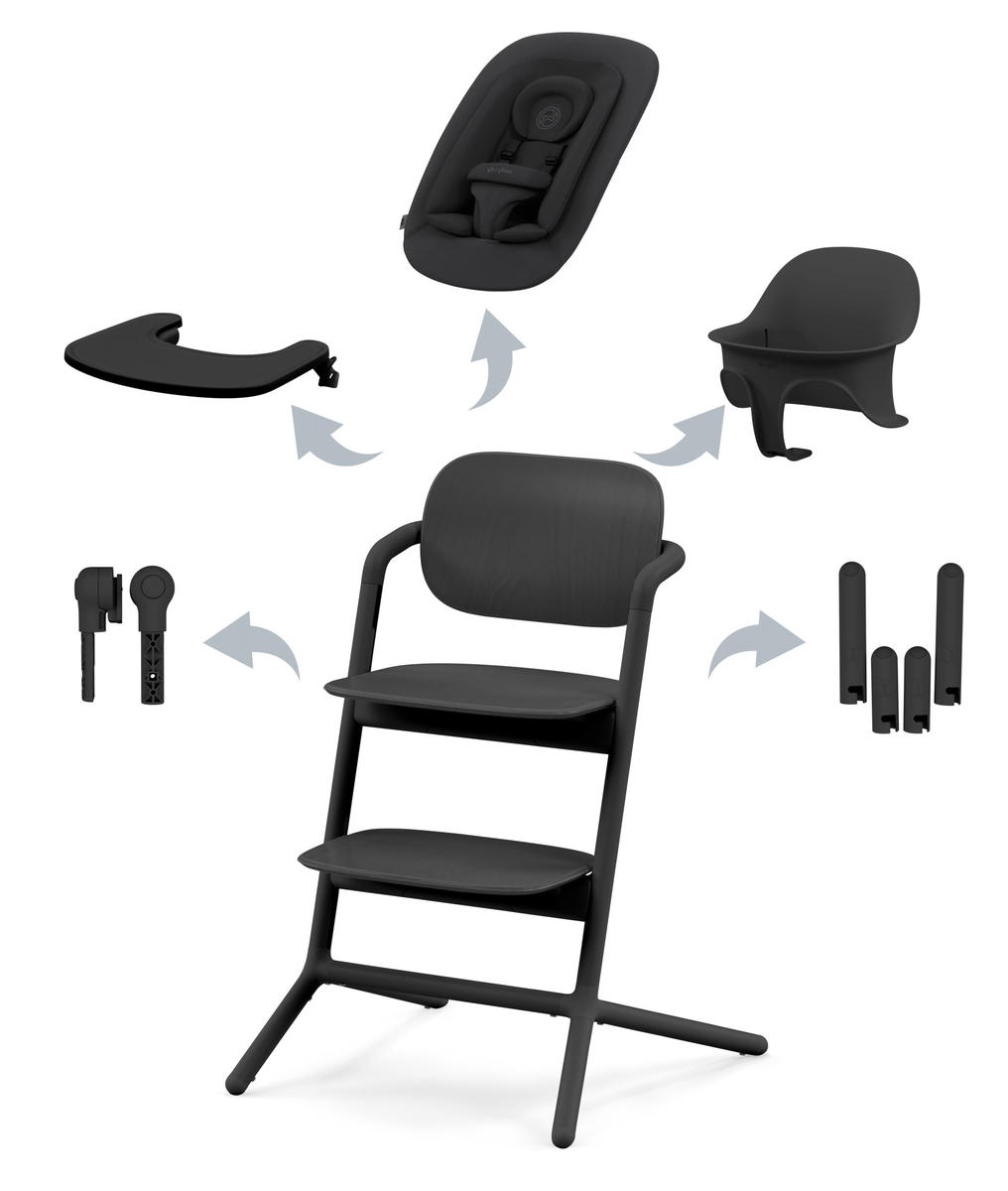 Стульчик Cybex Lemo 4-in-1 Set  (Stunning Black)