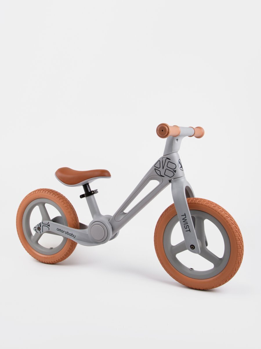 Двухколесный беговел Amarobaby Twist Серый/Оранжевый c317ec605735aca259951fe5496b65a5