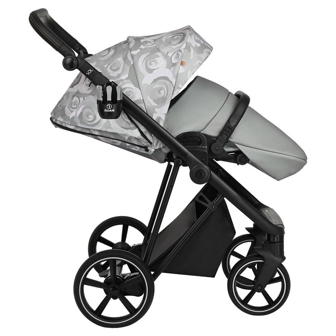 Коляска 2 в 1 Roan Sol Flowers Gray/Black/руч.Черный lc51eilep9jsfn7m2guzkzswentmqkg2