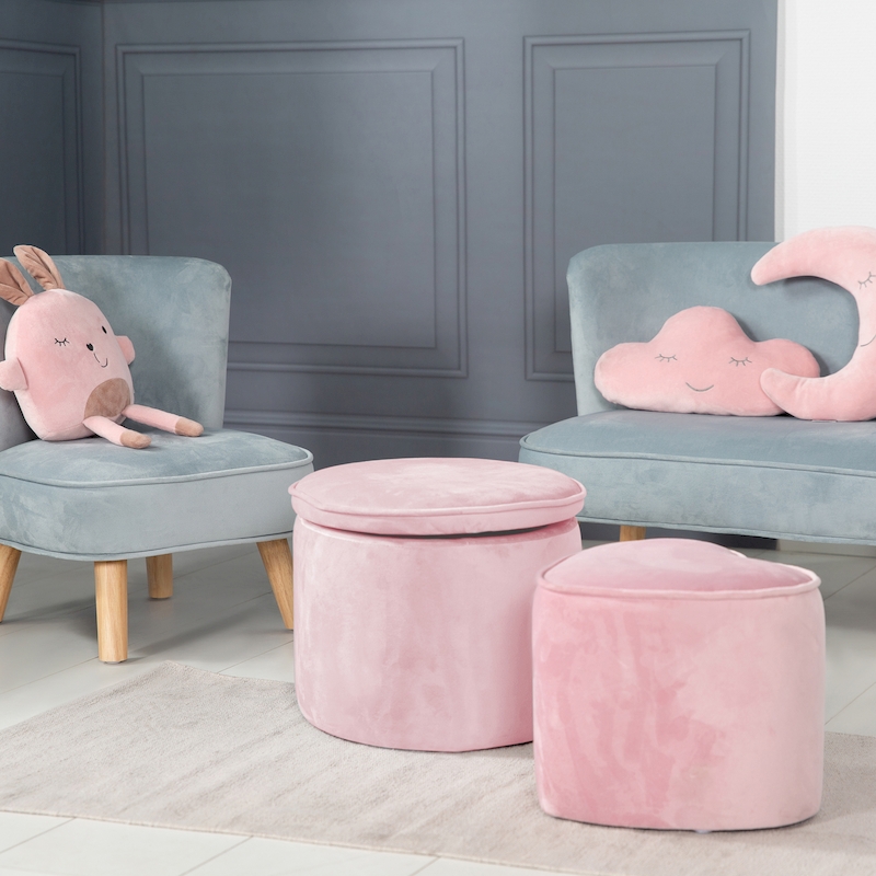 Детский велюровый овальный пуфик ROBA Lil Sofa Розовый bdf1pg8gx602j5ifyl4w1qi7kp72badn