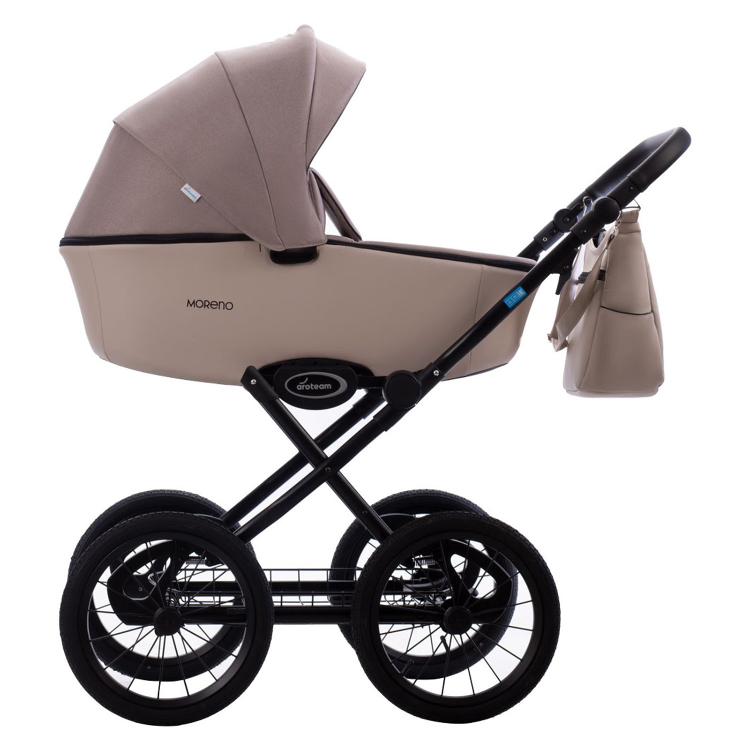 Коляска 2в1 AroTeam MORENO SL бежевый+св.бежевая кожа 108132973-kolyaska-2v1-aroteam-moreno-sl-bezheviisvbezhevaya-kozha