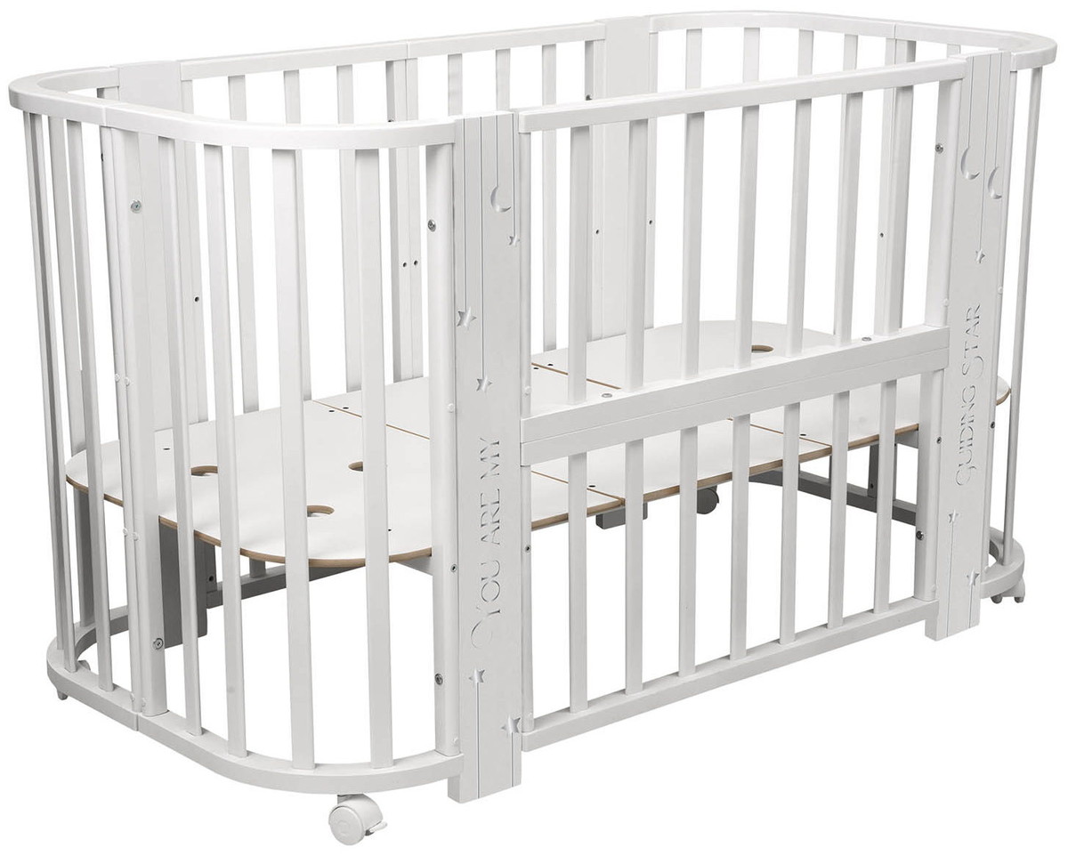 Детская кроватка Indigo Baby Line 5в1 (поперечный маятник) (звездочки)