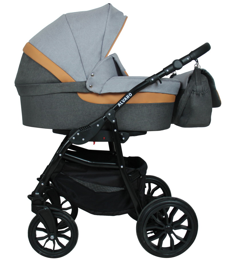 Коляска 3в1 Alis ALVARO т.серый+св.серый+рыжая кожа 2ujydo260zcccwfgo46750u8hkpfyu14