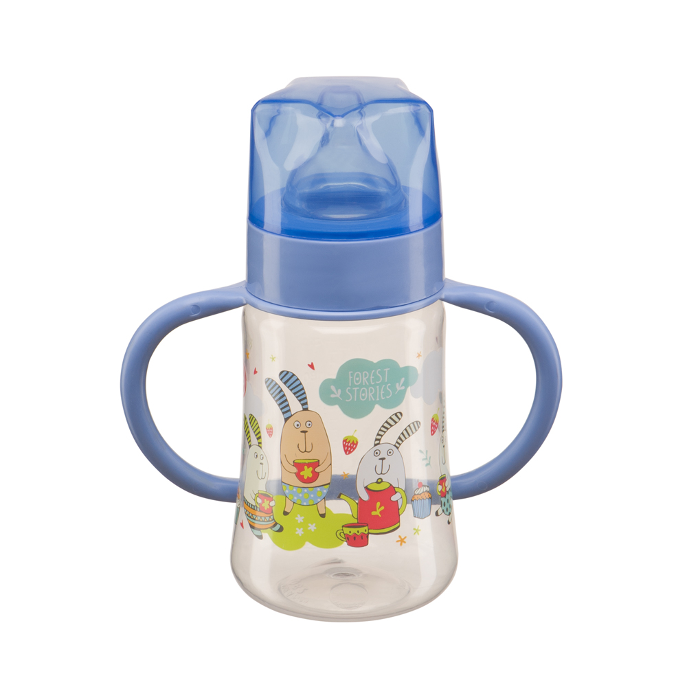 Бутылочка с ручками и силиконовой соской Happy Baby (250 мл) Lilac 108097712-butilochka-s-ruchkami-i-silikonovoi-soskoi-happy-baby-250-ml-lilac