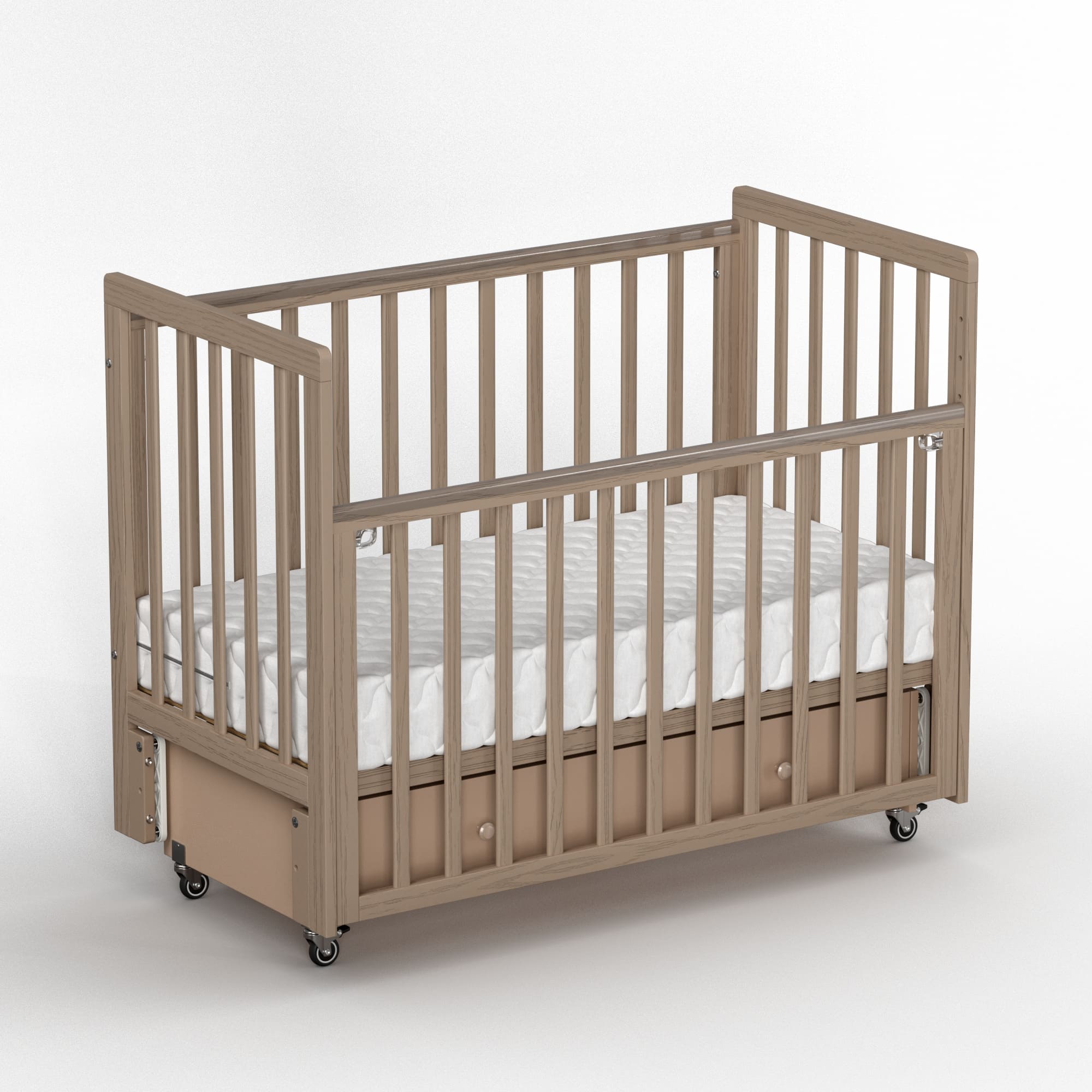 Детская кроватка ANTEMI Classic Sleep Premium 120х60(Ящ+м) (Капучино)
