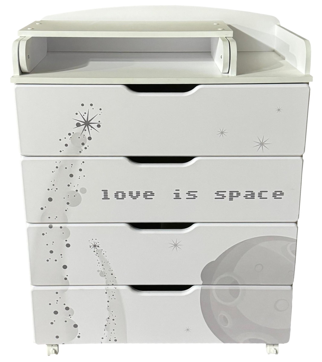 Пеленальный комод КЕДР Alina (белый/Космос)