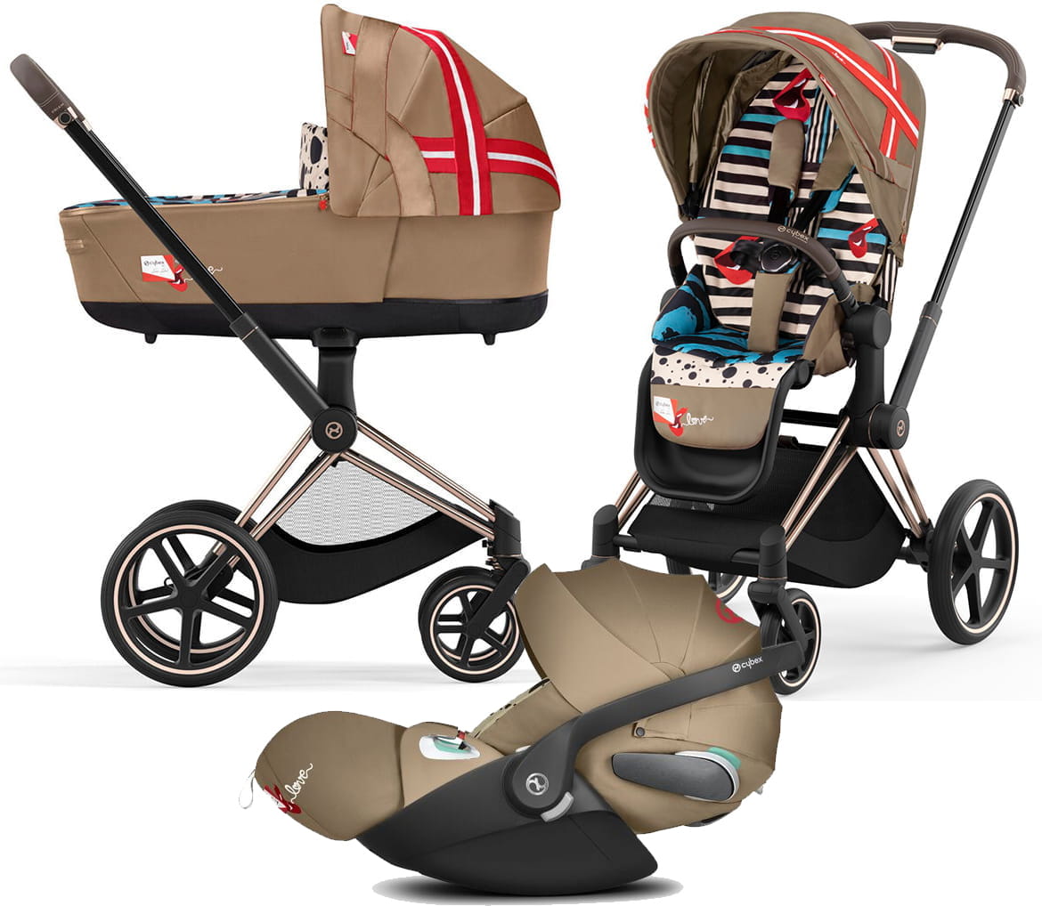 Коляска 3 в 1 Cybex e-Priam 4 (с электроприводом) (Karolina Kurkova)