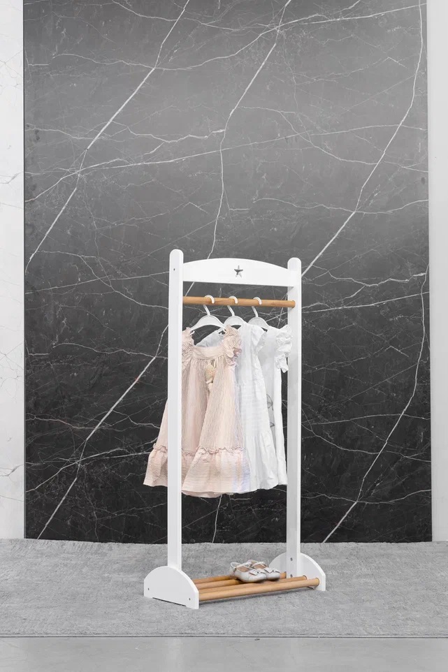 Вешалка напольная ANTEMI (Белый/Дерево)