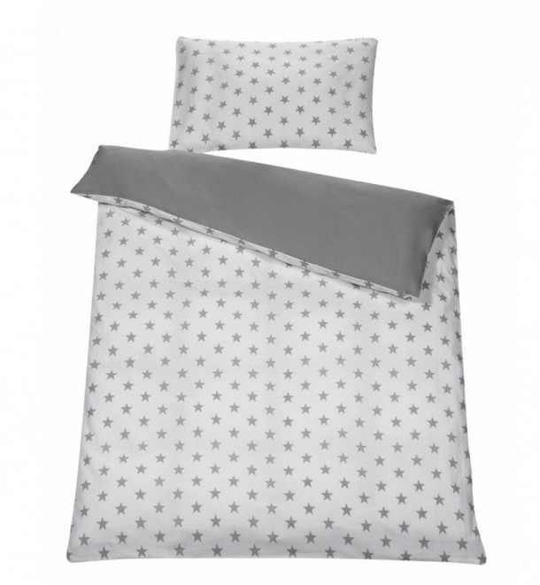 Комплект белья из 4-х предметов Schardt Big Stars белый/серые звезды omk1dczgu7cp5gpff4vgnuj1d9ofjbtb