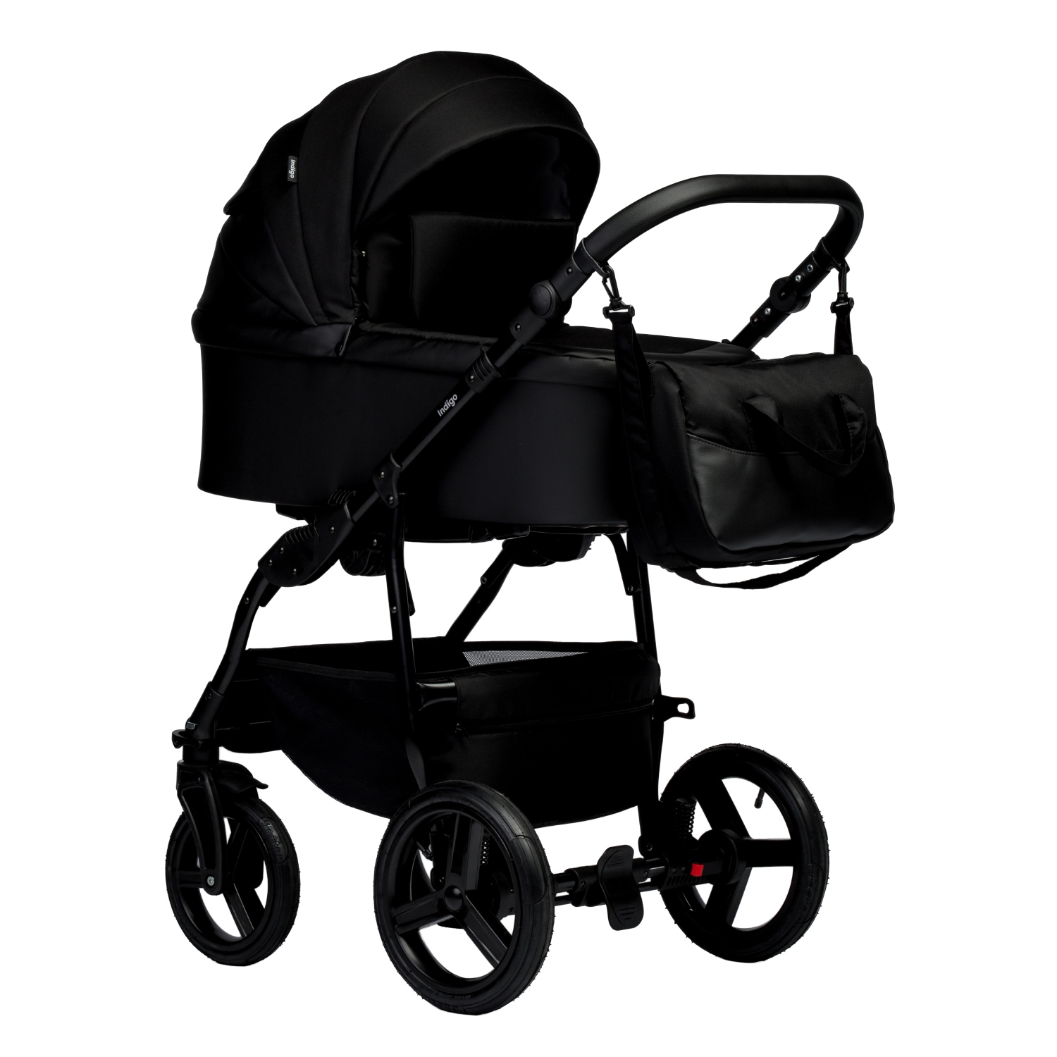 Коляска 2 в 1 Indigo IMPULSE ECO черная кожа+черный 19ed53d314c37836bba17c4a20774423