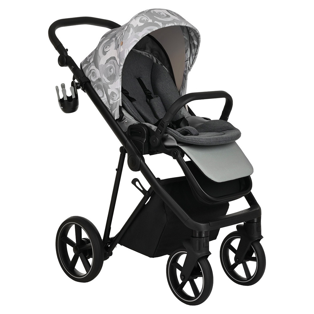 Коляска 2 в 1 Roan Sol Flowers Gray/Black/руч.Черный d5cwl6rhdbm0vjb2qbqhjf5gc1m324yr