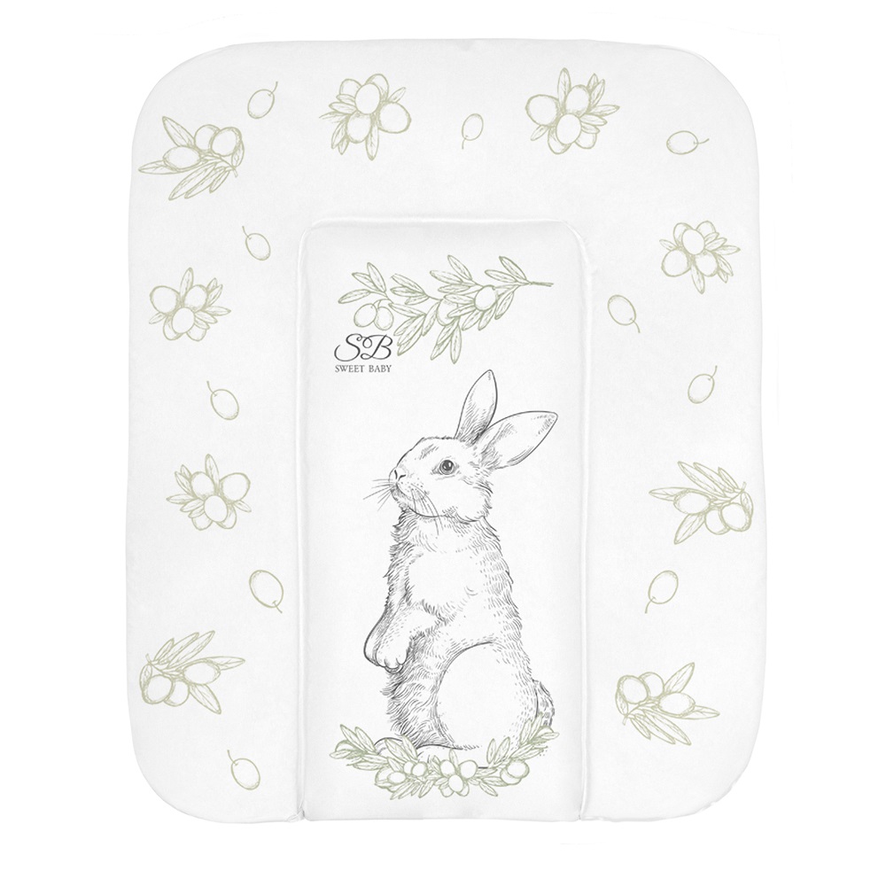 Пеленальный матрасик 58х71 Sweet Baby Foresta Magica Grigio/oliva (заяц серый/оливковый) 108135314-pelenalnii-matrasik-58h71-sweet-baby-foresta-magica