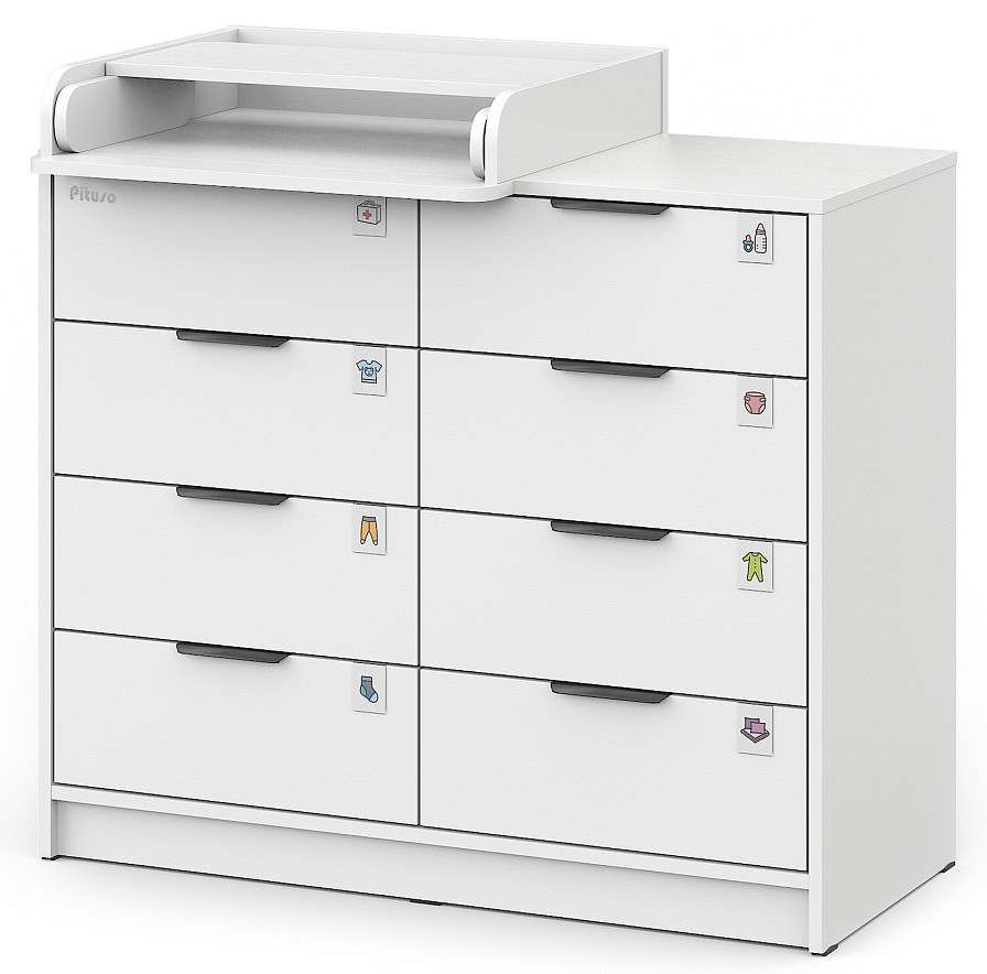 Комод Pituso Kids Optimum ЛДСП Белый-белый j64082nalumaxxi38en4vkxq6a0wc1wu